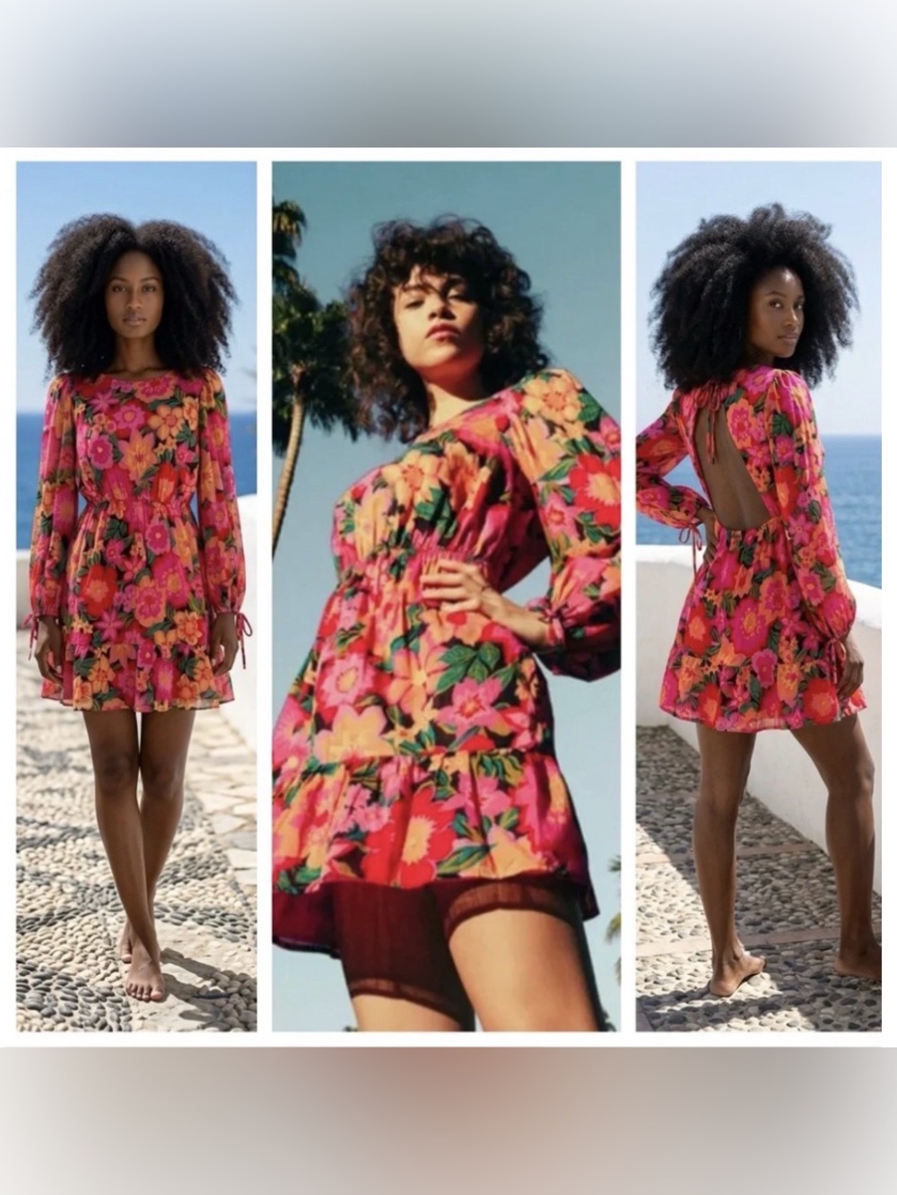 Billabong × Sincerely Jules Heaven Sent Floral Long Sleeve
Cotton Minidress